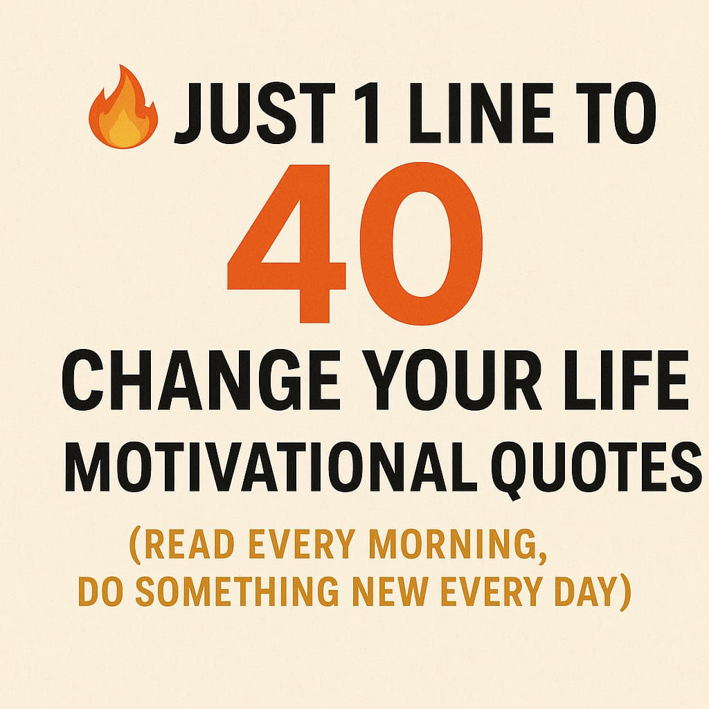 40 Powerful One-Line Thoughts That Can Change Your Life